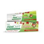 Optima Aloe Vera Children's Toothpaste - Strawberry Flavour - Flouride Free, SLS Free 50ml